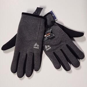 NWT RBX X-Heat Thermal Performance Gloves Gray Black Touchscreen Grip S/M